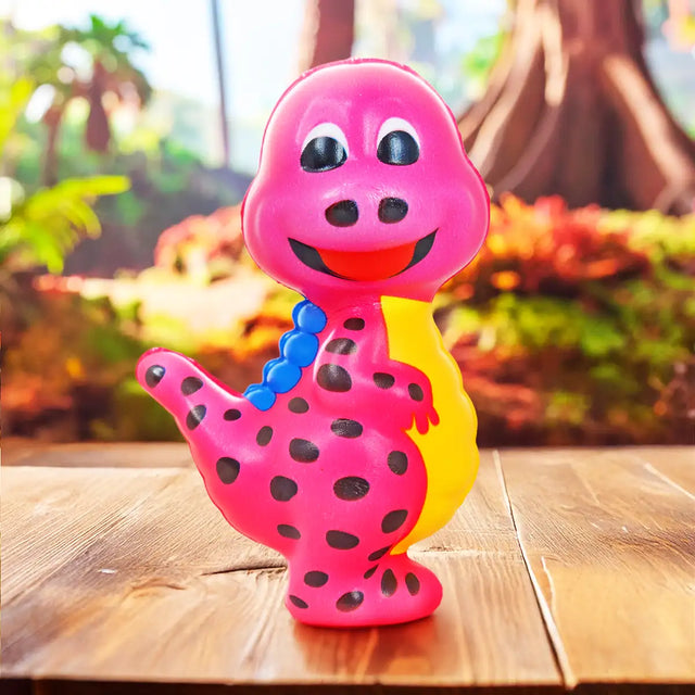 Squishy Antiestrés, Dinosauro Lunares, Color Rosa
