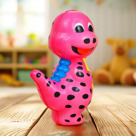 Squishy Antiestrés, Dinosauro Lunares, Color Rosa