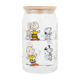 Vaso Cristal con Tapa, Peanuts, 500 ml