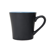 Taza de Cerámica Negra con Interior Azul