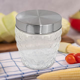 Frasco de Vidrio con Tapa Plateada, Capacidad 700 ml