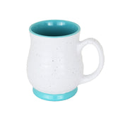 Taza de Cerámica Blanca con Interior Azul