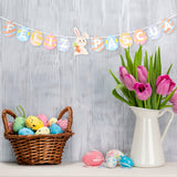 Banner Decorativo "Feliz Pascua" en Forma de Huevitos