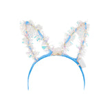 Diadema con Orejas de Conejo LED, Color Azul