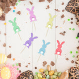 Toppers de Pastel Conejito de Pascua, Colores, 6 pzas