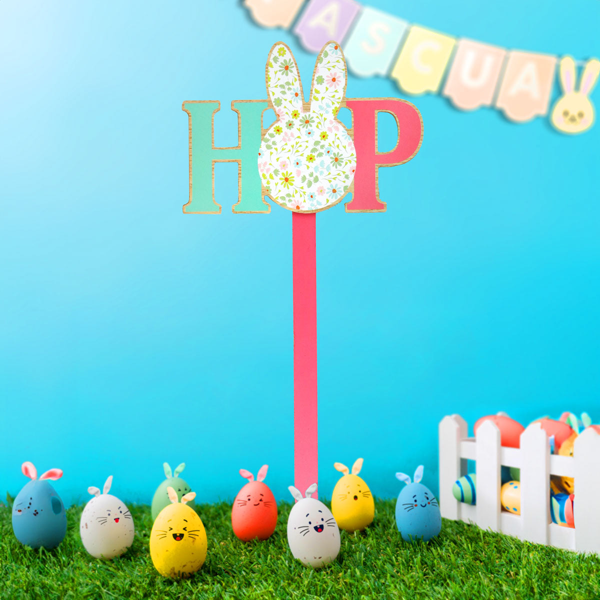 Estaca Decorativa "HOP" Diseño Conejo