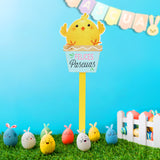 Estaca Decorativa "Felices Pascuas" Diseño Pollito