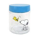 Frasco de Vidrio con Tapa, Snoopy y Emilio, Capacidad 330 ml