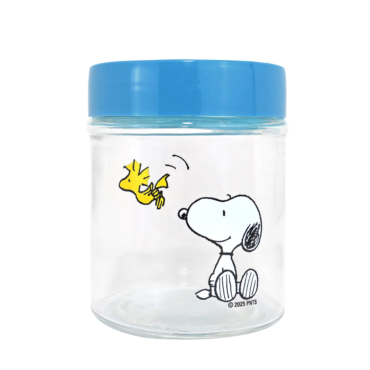 Frasco de Vidrio con Tapa, Snoopy y Emilio, Capacidad 330 ml