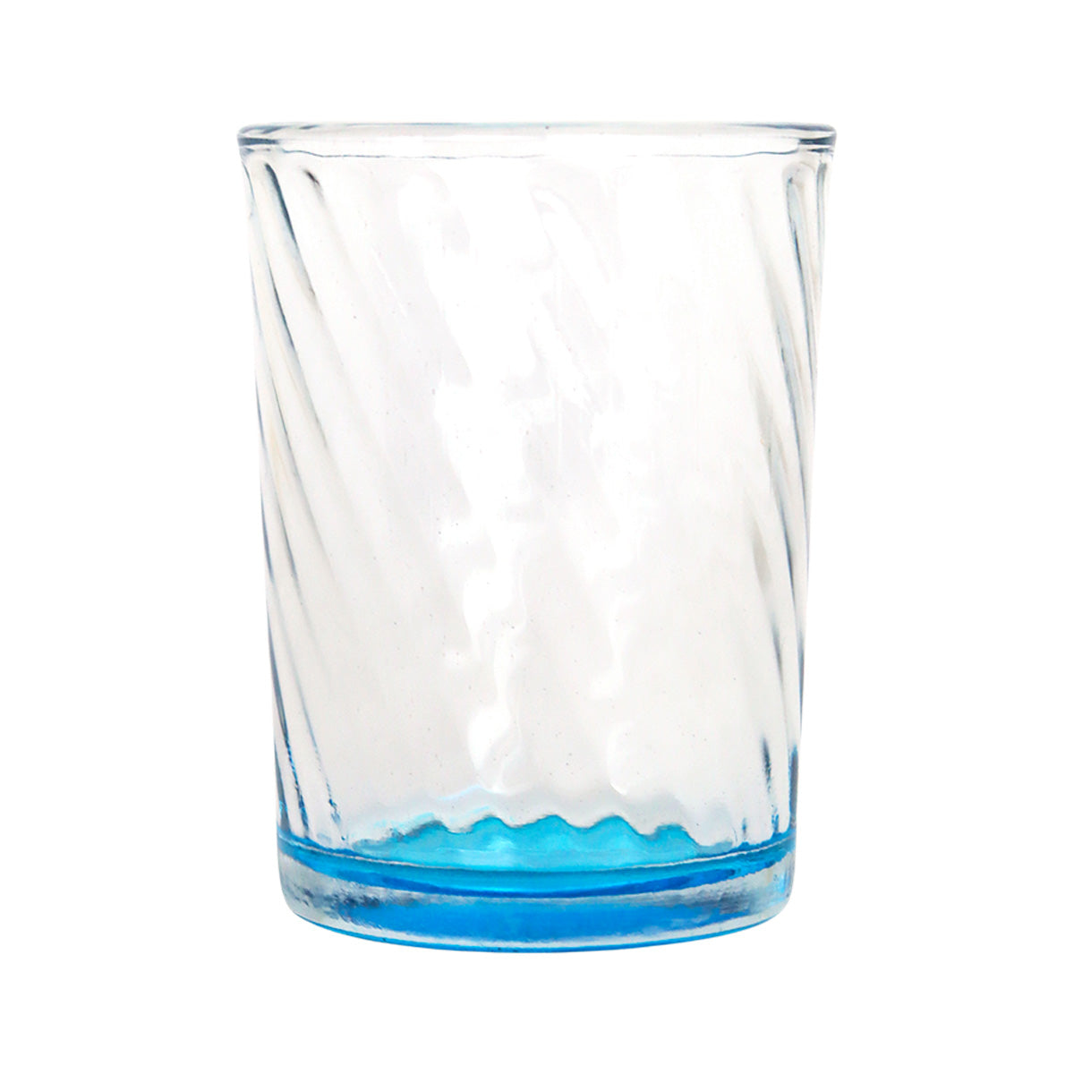 Juego de Vasos Cristal Transparente con Colores, 4 pzas