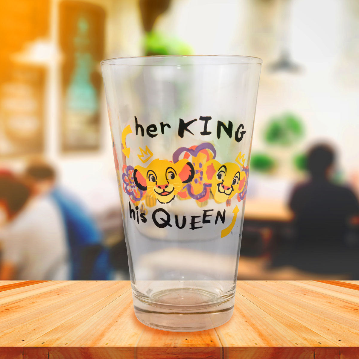 Vasos de Cristal Rey León, 4 pzas