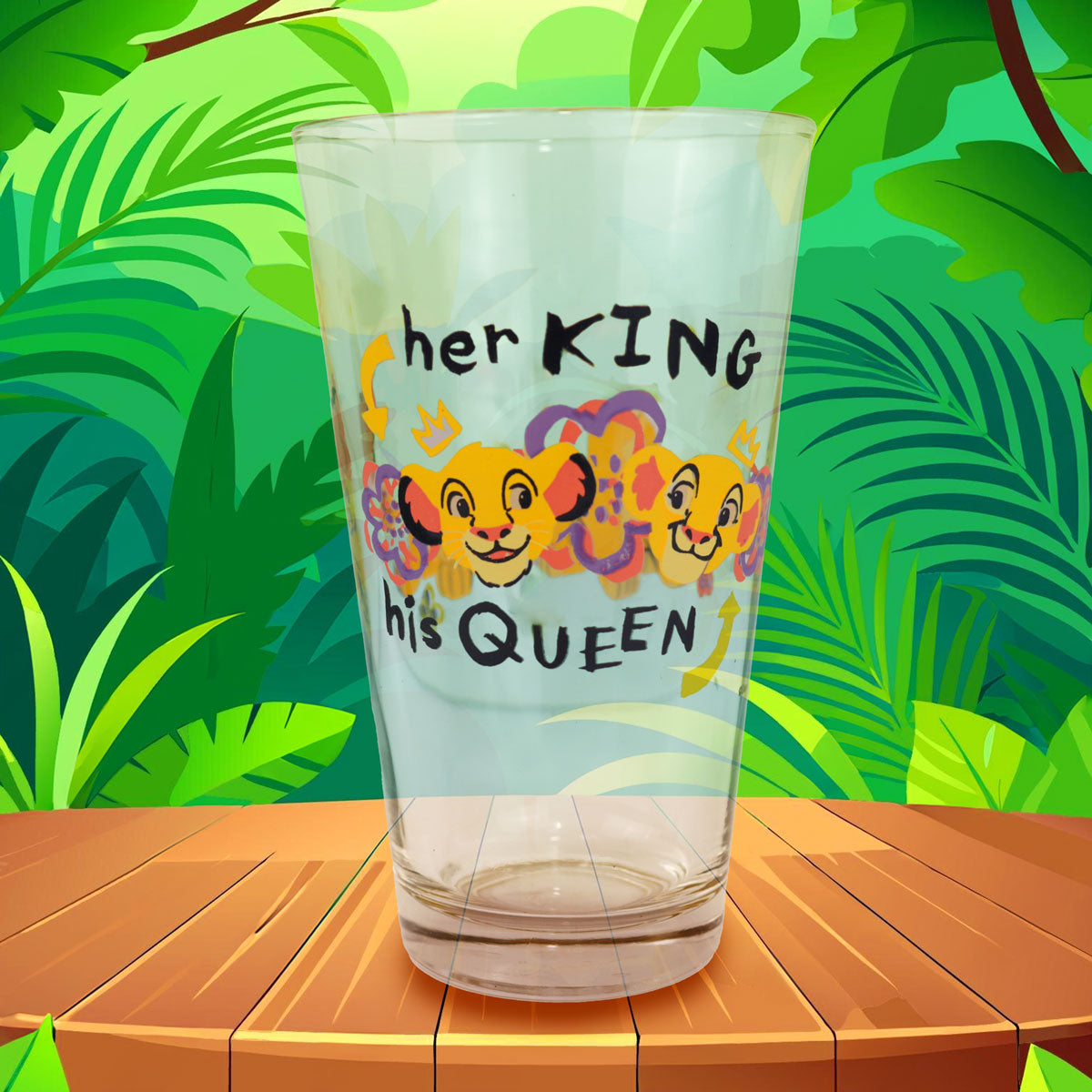 Vasos de Cristal Rey León, 4 pzas