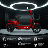 Bicicleta Eléctrica Rojo Kiwo GY801