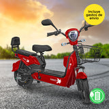 Bicicleta Eléctrica Rojo Kiwo GY801