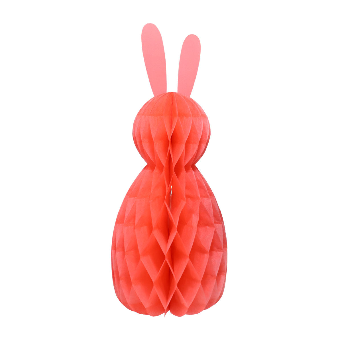 Conejo de Pascua con Diseño de Panal de Abeja en 3D, Color Salmón