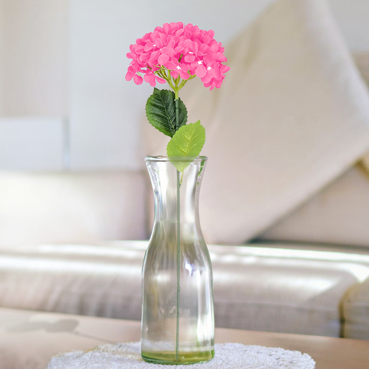 Vara de Flor Artificial Decorativa, Color Rosa, 67 cm