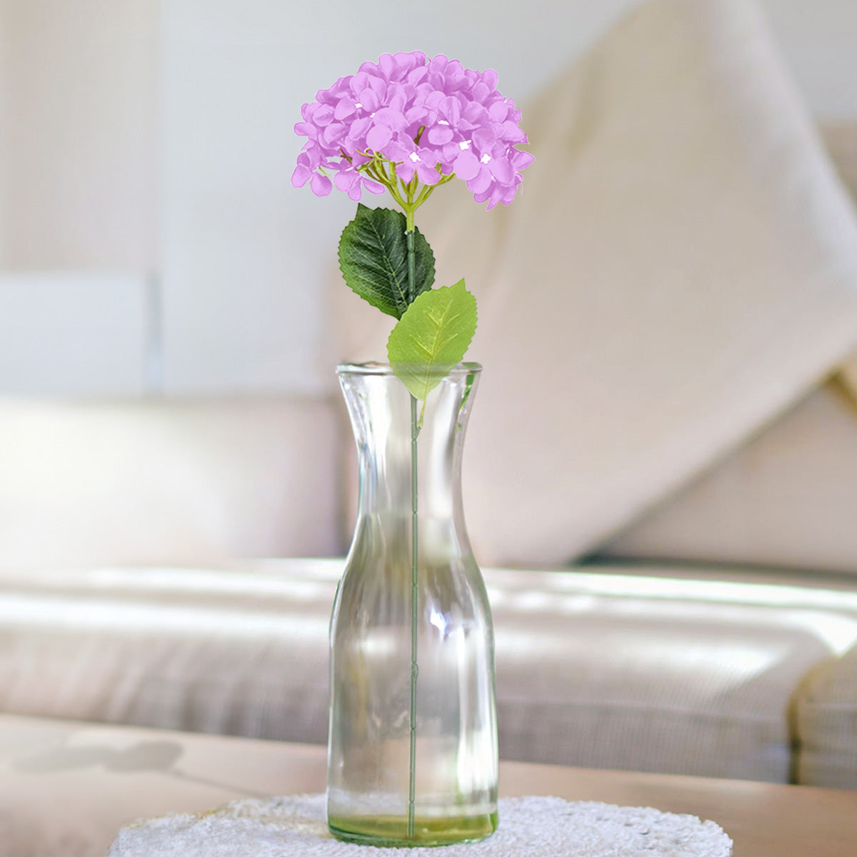 Vara de Flor Artificial Decorativa, Color Lila, 67 cm