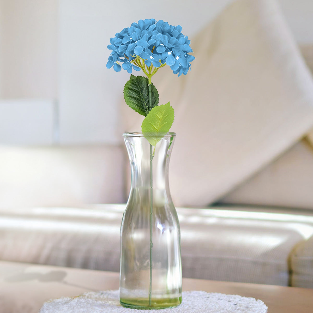 Vara de Flor Artificial Decorativa, Color Azul, 67 cm