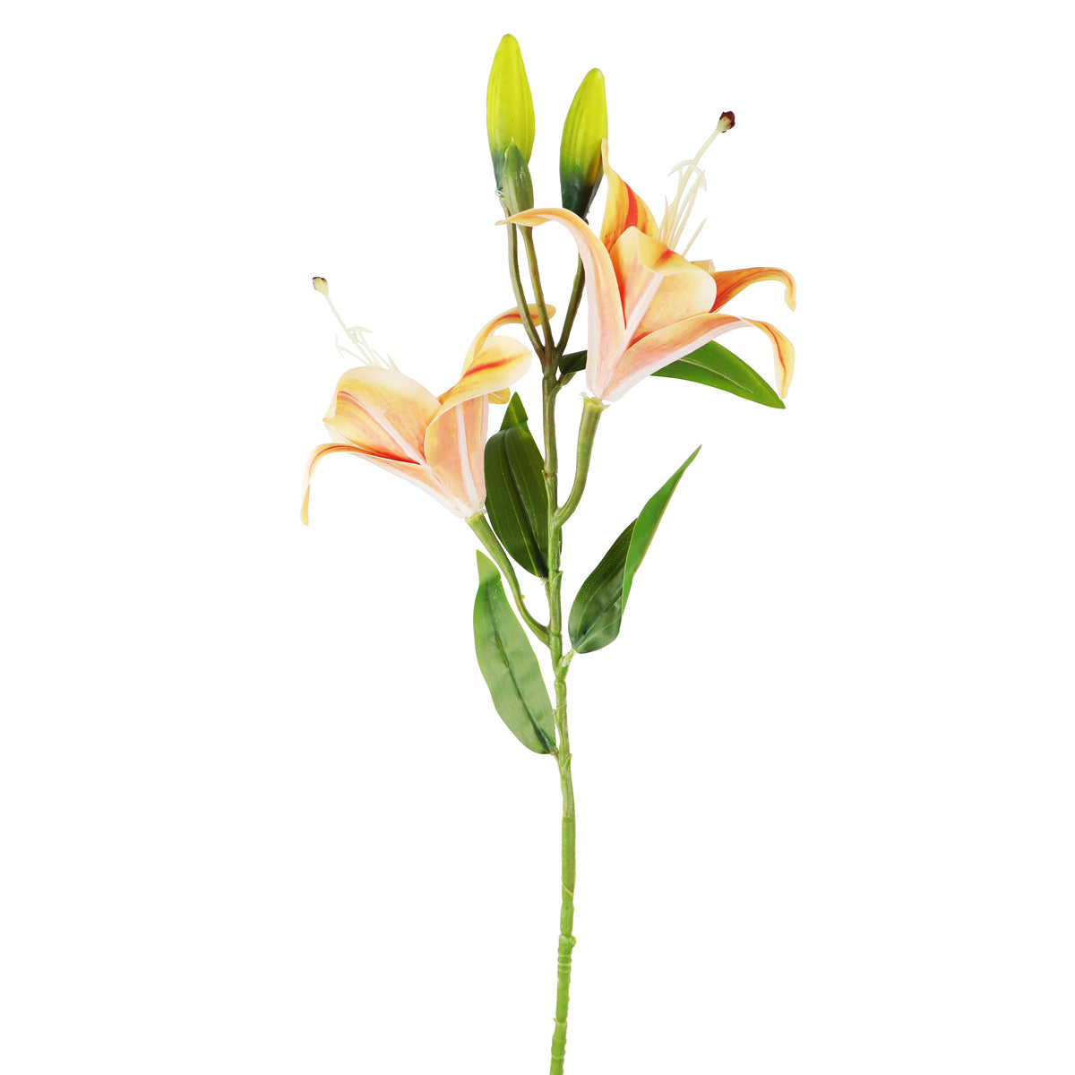 Flores Artificiales, Lirio, Color Durazno
