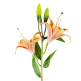 Flores Artificiales, Lirio, Color Durazno