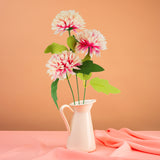 Crisantemo, Flores Artificiales, Color Rosa Claro, 60 cm