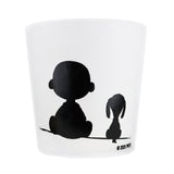 Maceta Cerámica, Charlie Brown y Snoopy, Color Blanco