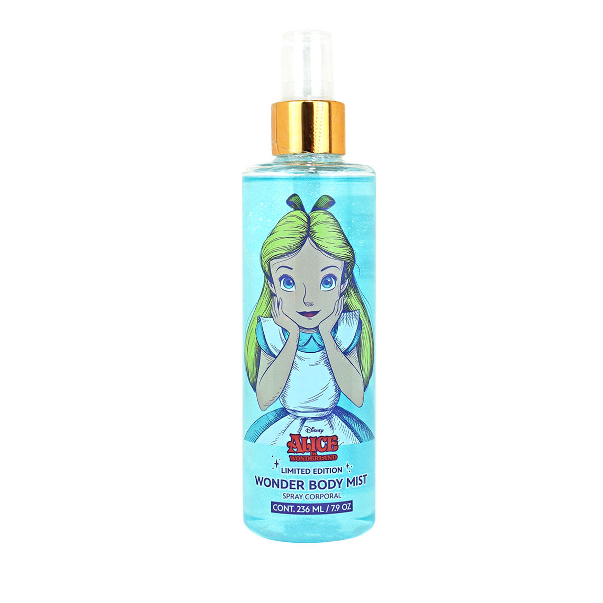 Spray Corporal con Glitter, Alicia en el País de las Maravillas, 236 ml