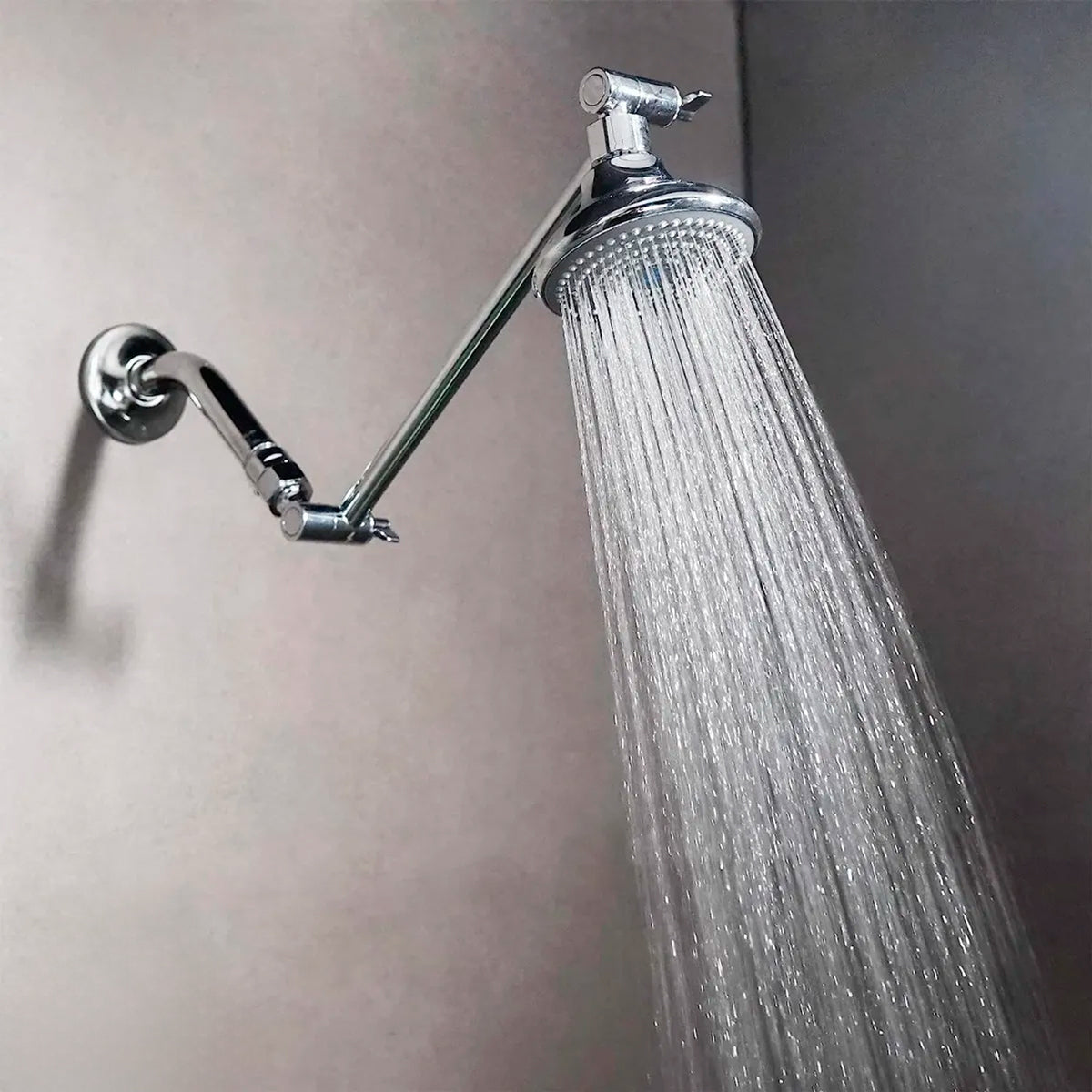 Extensión de Brazo de Ducha Ajustable Cromado SparkPod, Plateada
