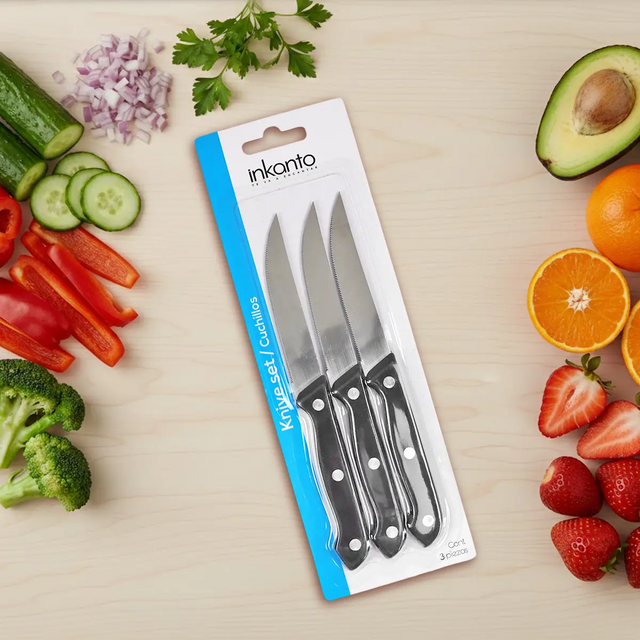 Kit de Cuchillos para Cocina, 3 pzas