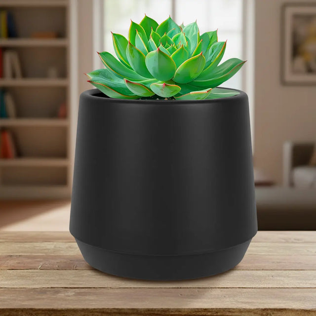 Maceta de Plástico, Color Negro, 11x11 cm