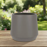 Maceta de Plástico, Color Gris, 11x11 cm