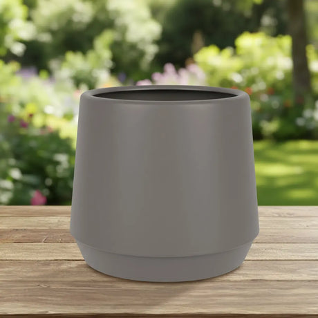 Maceta de Plástico, Color Gris, 11x11 cm