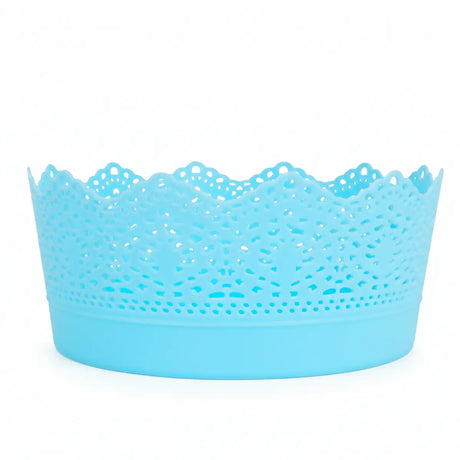 Canasta Tipo Encaje, Color Azul