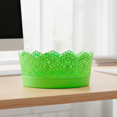 Canasta Tipo Encaje, Color Verde