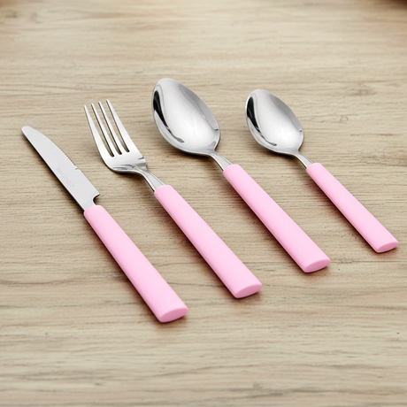 Set de Cubiertos, Color Rosa, Inkanto