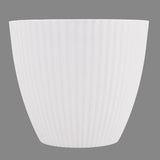 Maceta de Plástico, Textura, Color Blanco, 15x13 cm