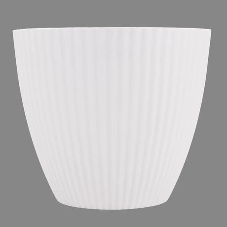 Maceta de Plástico, Textura, Color Blanco, 15x13 cm