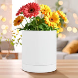 Maceta de Plástico, Color Blanco, 12x13 cm