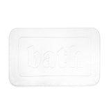 Tapete Rectangular Absorbente, Palabra "bath", Color Blanco