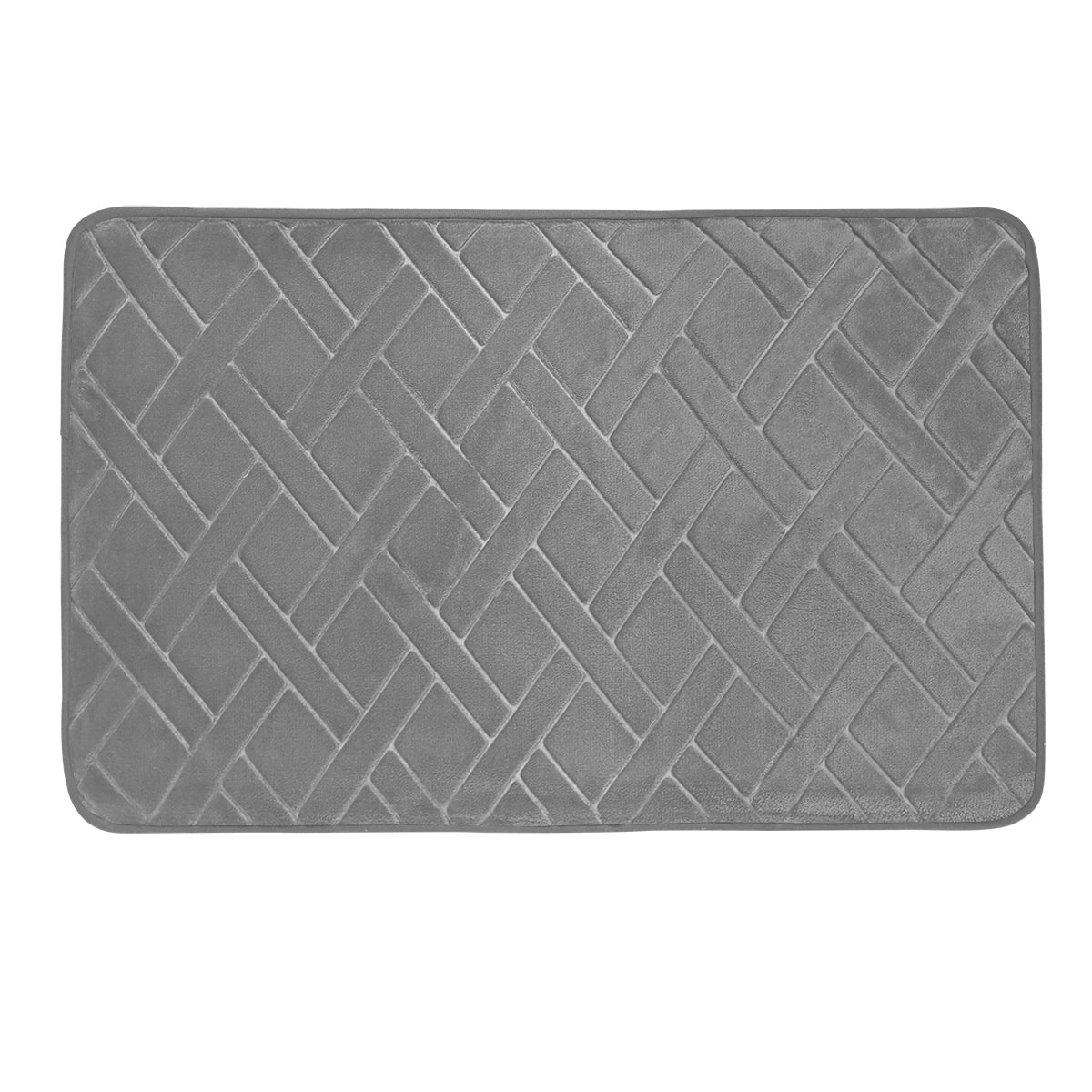 Tapete Rectangular Absorbente con Patron, Color Gris