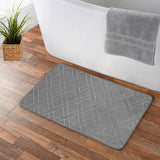 Tapete Rectangular Absorbente con Patron, Color Gris