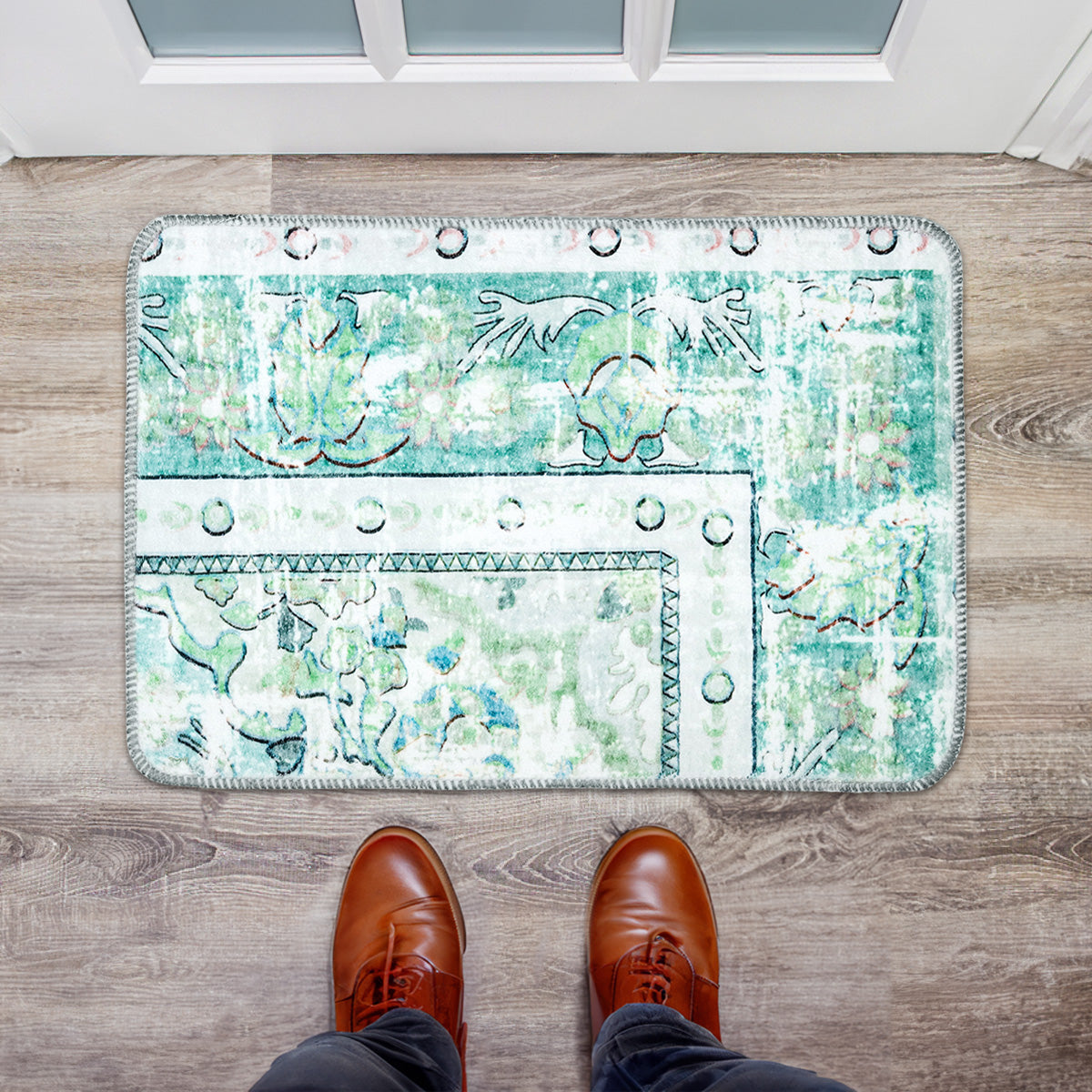 Tapete Diseño Vintage, Color Verde, 40x60 cm