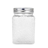 Frasco de Vidrio con Textura y Tapa, Capacidad 600 ml