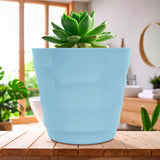 Maceta de Plástico, Color Azul, 16x15 cm