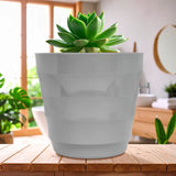 Maceta de Plástico, Color Gris, 16x15 cm