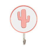 Colgadores Metálicos Autoadhesivos, Nopal, Color Rosa, 3 pzas
