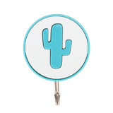 Colgadores Metálicos Autoadhesivos, Nopal, Color Azul, 3 pzas