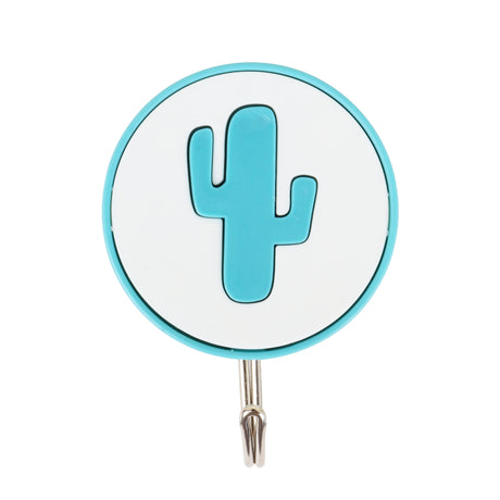 Colgadores Metálicos Autoadhesivos, Nopal, Color Azul, 3 pzas