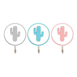 Colgadores Metálicos Circulares Autoadhesivos, Nopal, 3 pzas