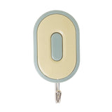 Colgadores Metálicos Ovalados Autoadhesivos, Color Verde, 3 pzas